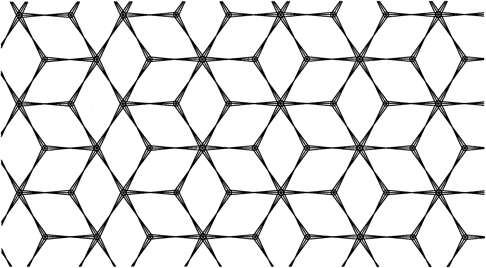 一种塑料拉伸菱形网状结构材料及其制造方法