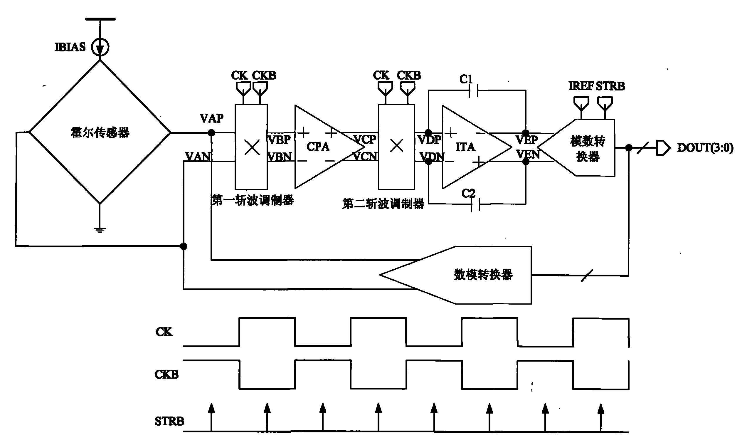 cn102109360a_线性霍尔传感器的信号处理电路有效