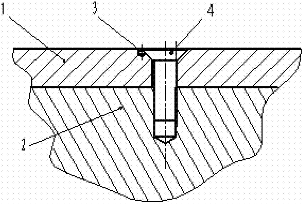 一种用于沉头螺钉连接的冲点防松方法