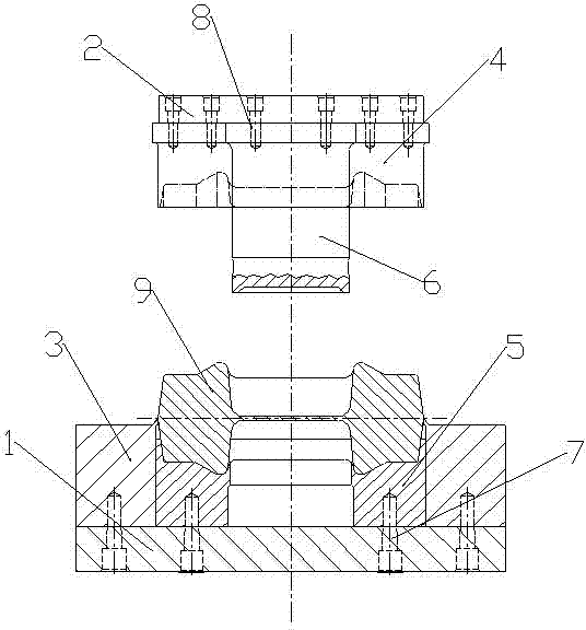 一种花兰吊冲孔切边模