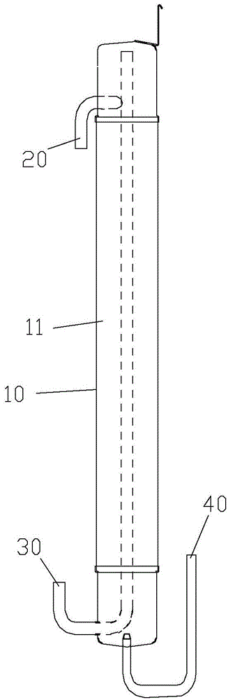 瘦高形气液分离器及冷媒循环装置