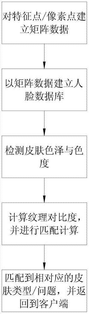 获取人脸图像;检测该人脸图像是否包含人脸;检测皮肤色泽与色度;计算