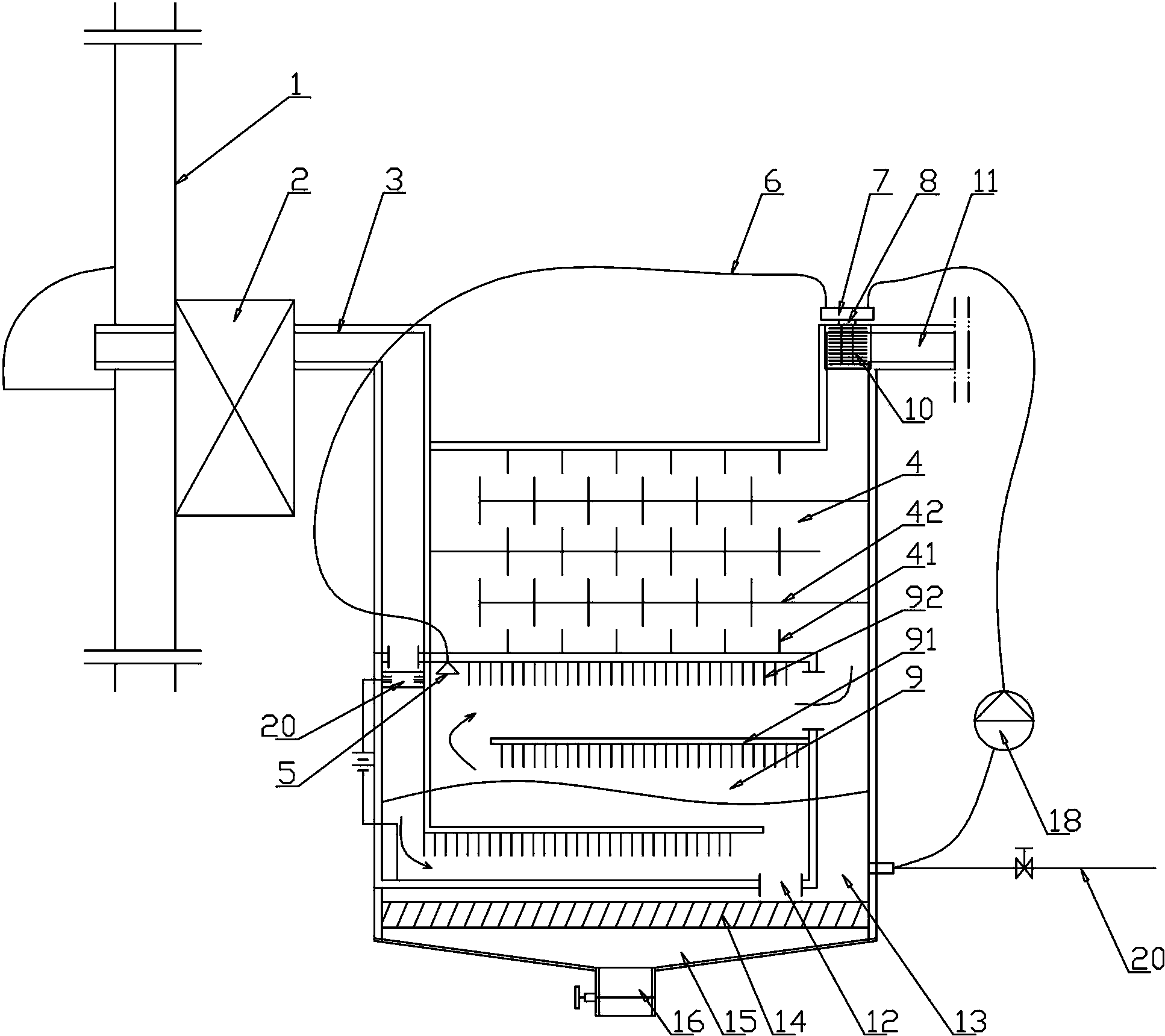 cn104998496a_静电水洗除尘装置有效