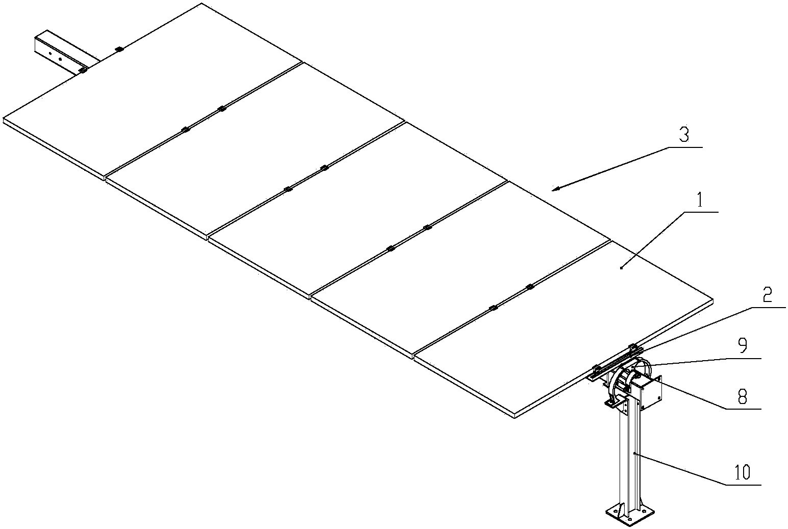 cn105471377a_平单轴追日跟踪支架装置失效