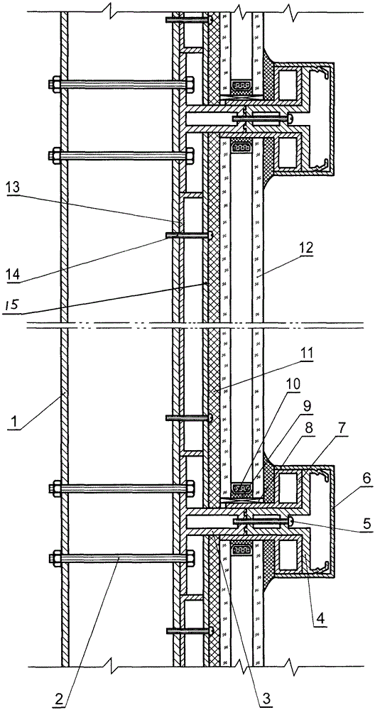 在立柱上建造幕墙的施工方法