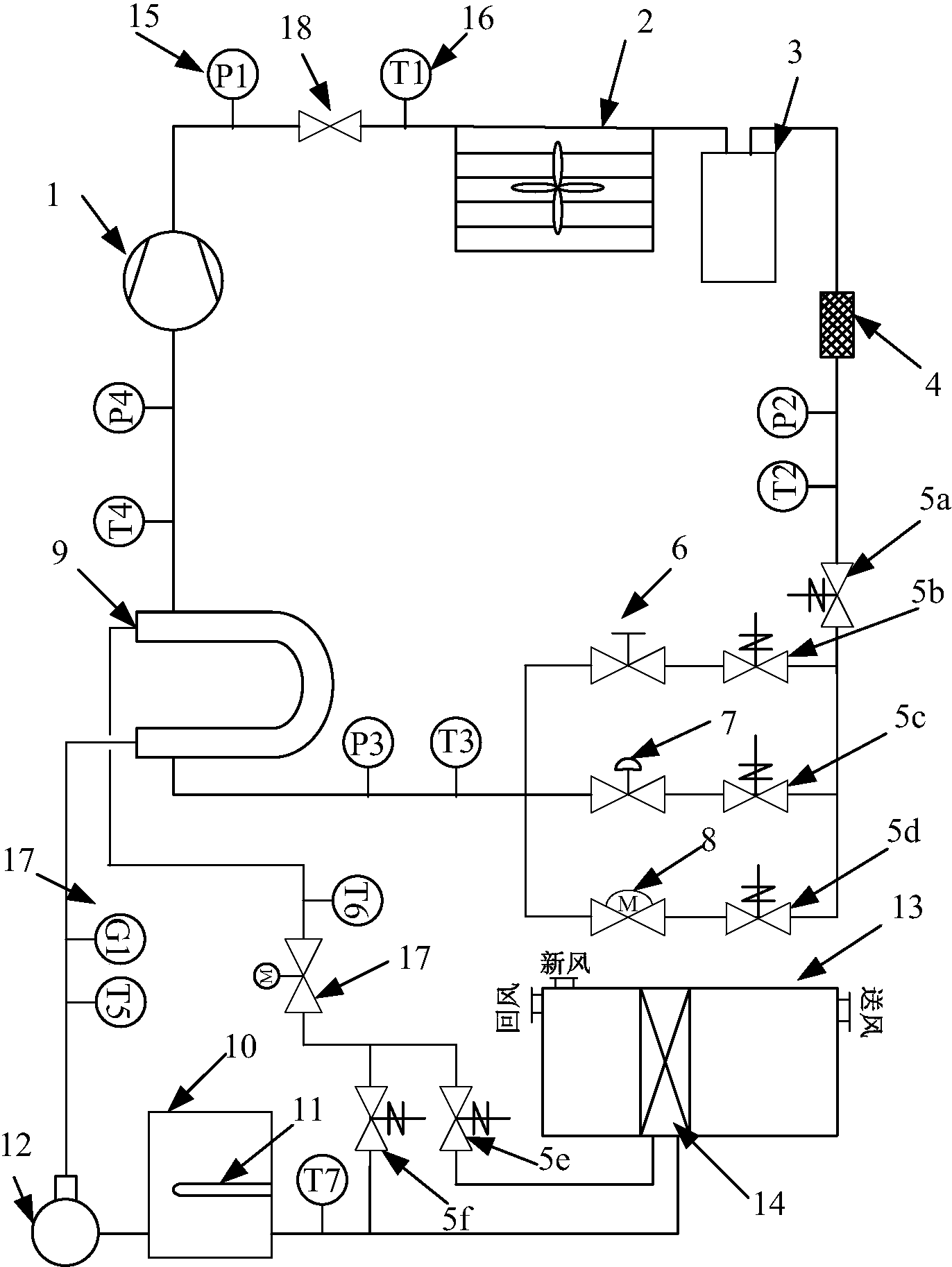 cn106023773a_基于蒸汽压缩式制冷系统的中央空调综合实验平台有效