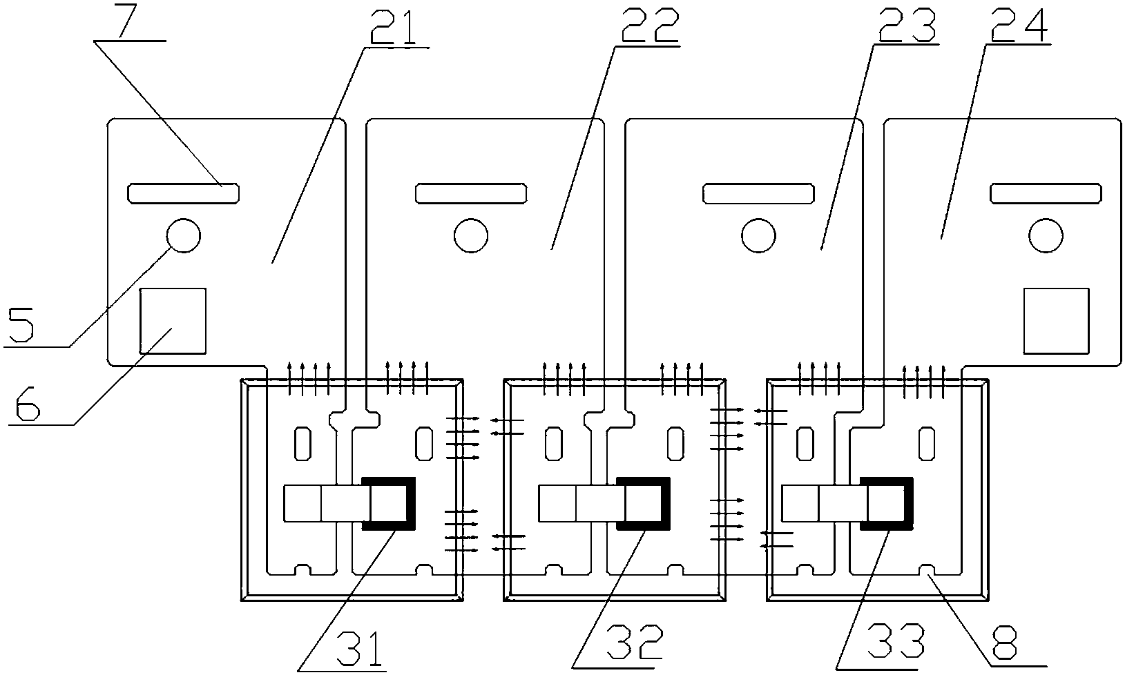 cn106130469a_包封体分段式光伏旁路二极管模块失效