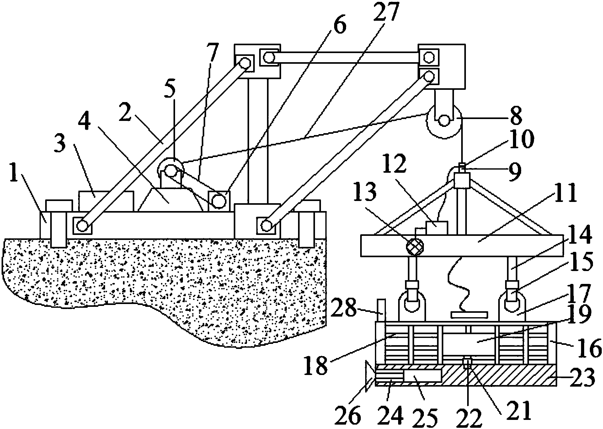 cn106315477a_一种高空作业用吊篮失效