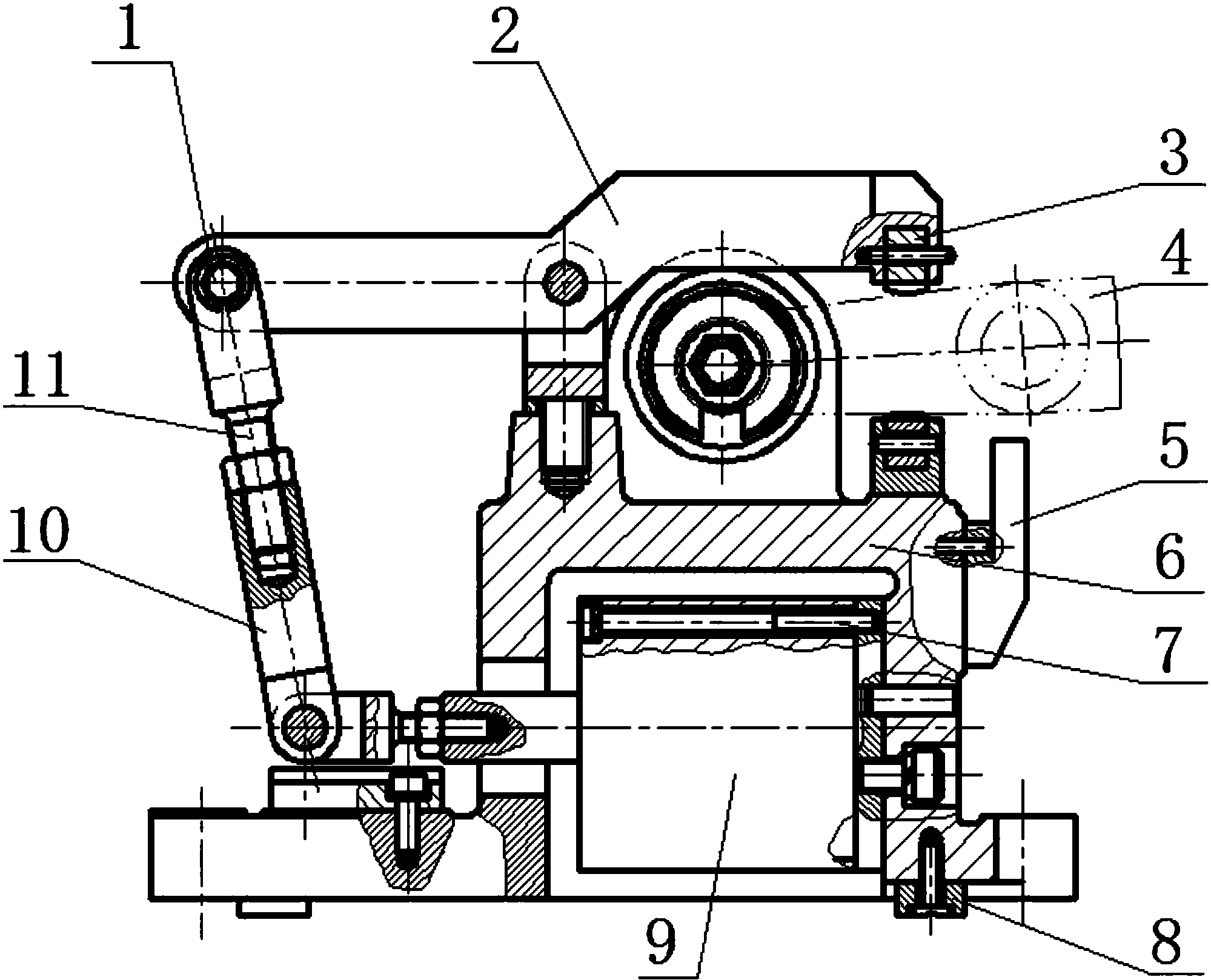 cn106736763a_一种钢板弹簧吊耳内侧端面铣削夹具失效