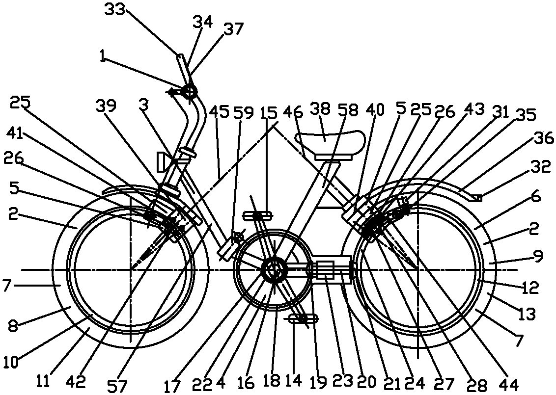 v-10铺 摘要 智能磁悬浮自行车的车轮连接器,包括有左轮圈扣,对锁螺栓