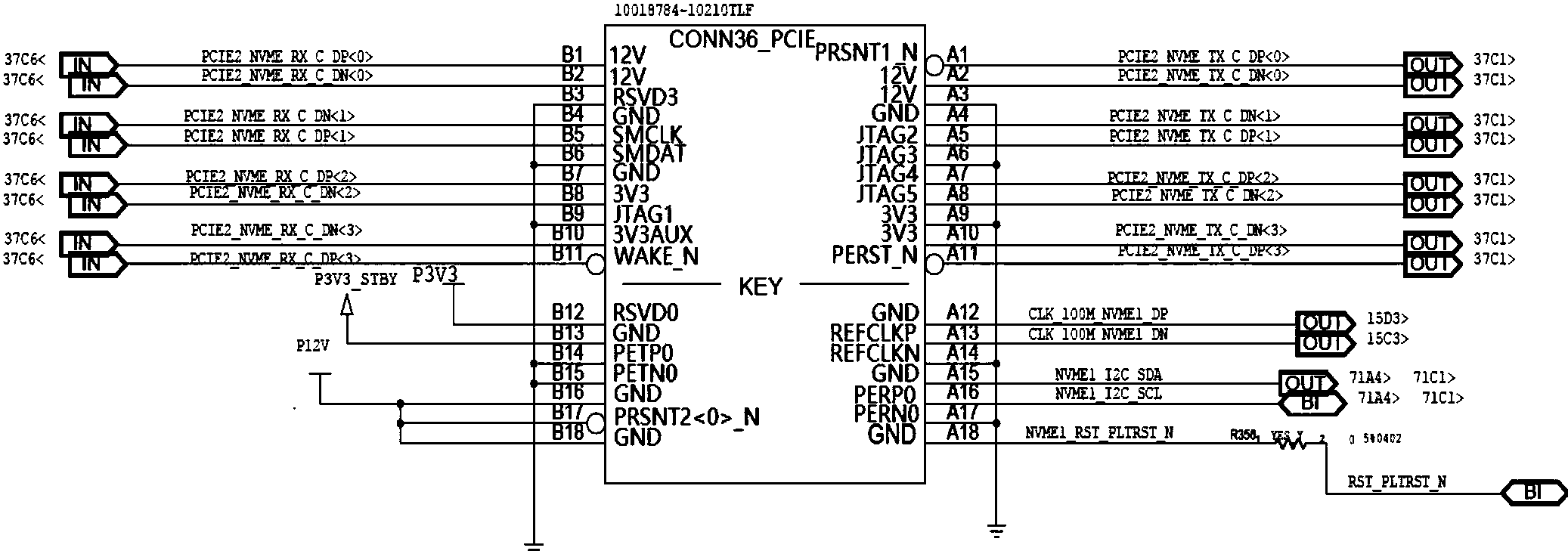 cn107729274a_一种实现pciex1连接器与nvme ssd互联的电路及方法在审