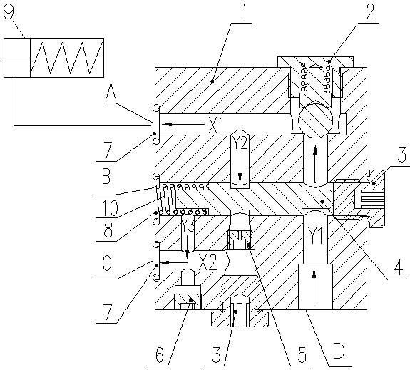 cn107882801a_一种用于挖掘机回转马达的延时制动控制阀在审