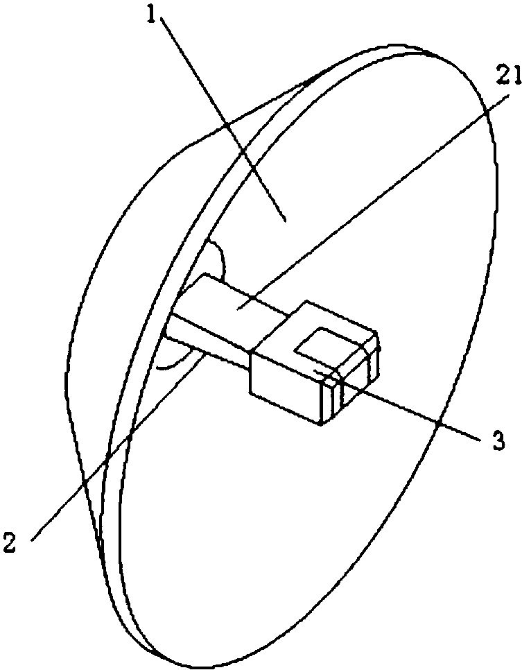 cn107946771a_开口波导偶极子馈电抛物线反射面短背射天线的馈源结构