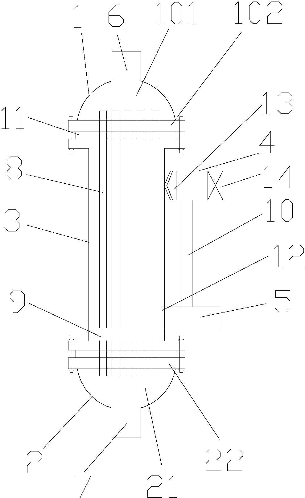 cn108151375a_一种立式管壳式冷凝器在审