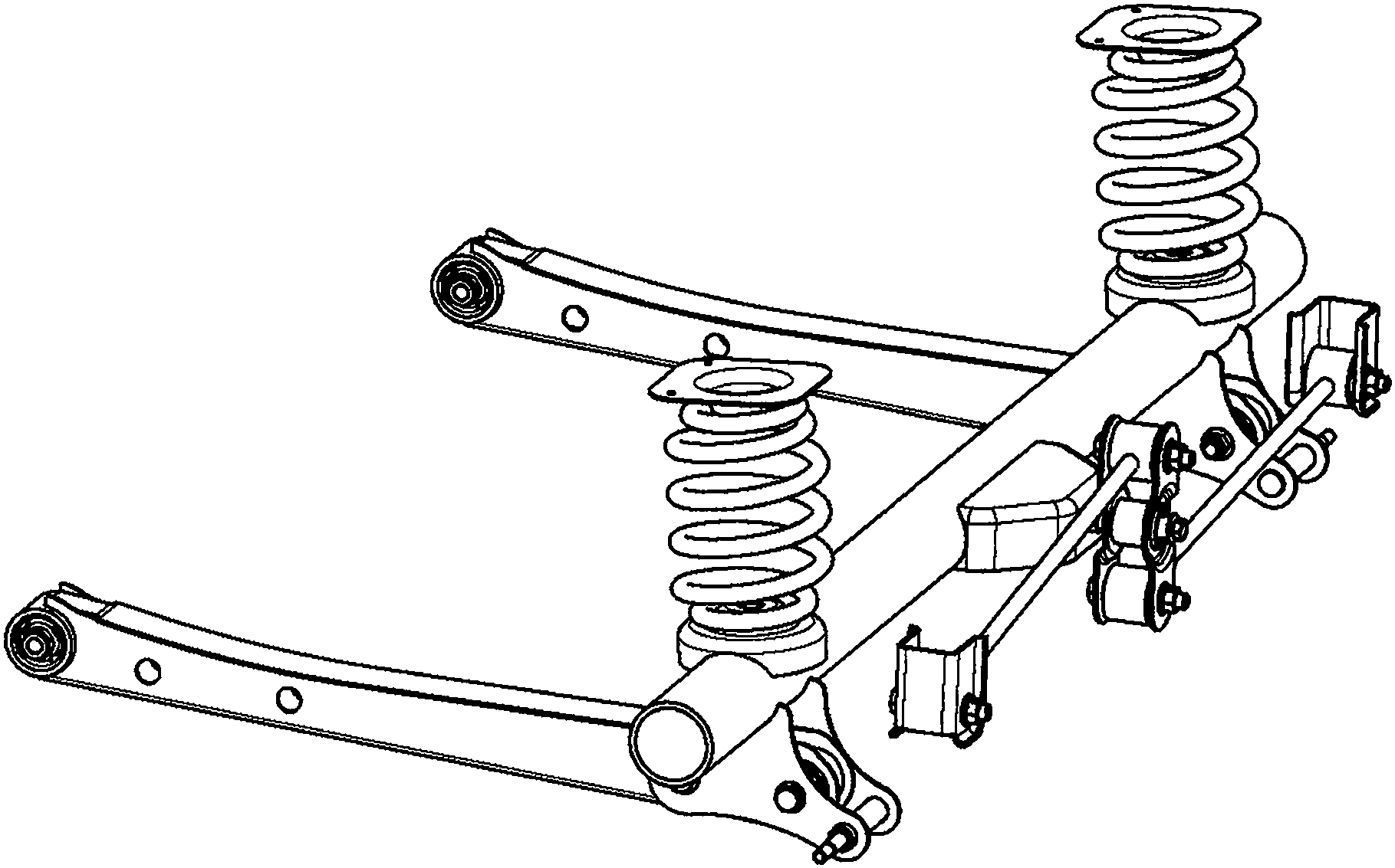 cn108248329a_整体桥多连杆非独立悬架结构在审