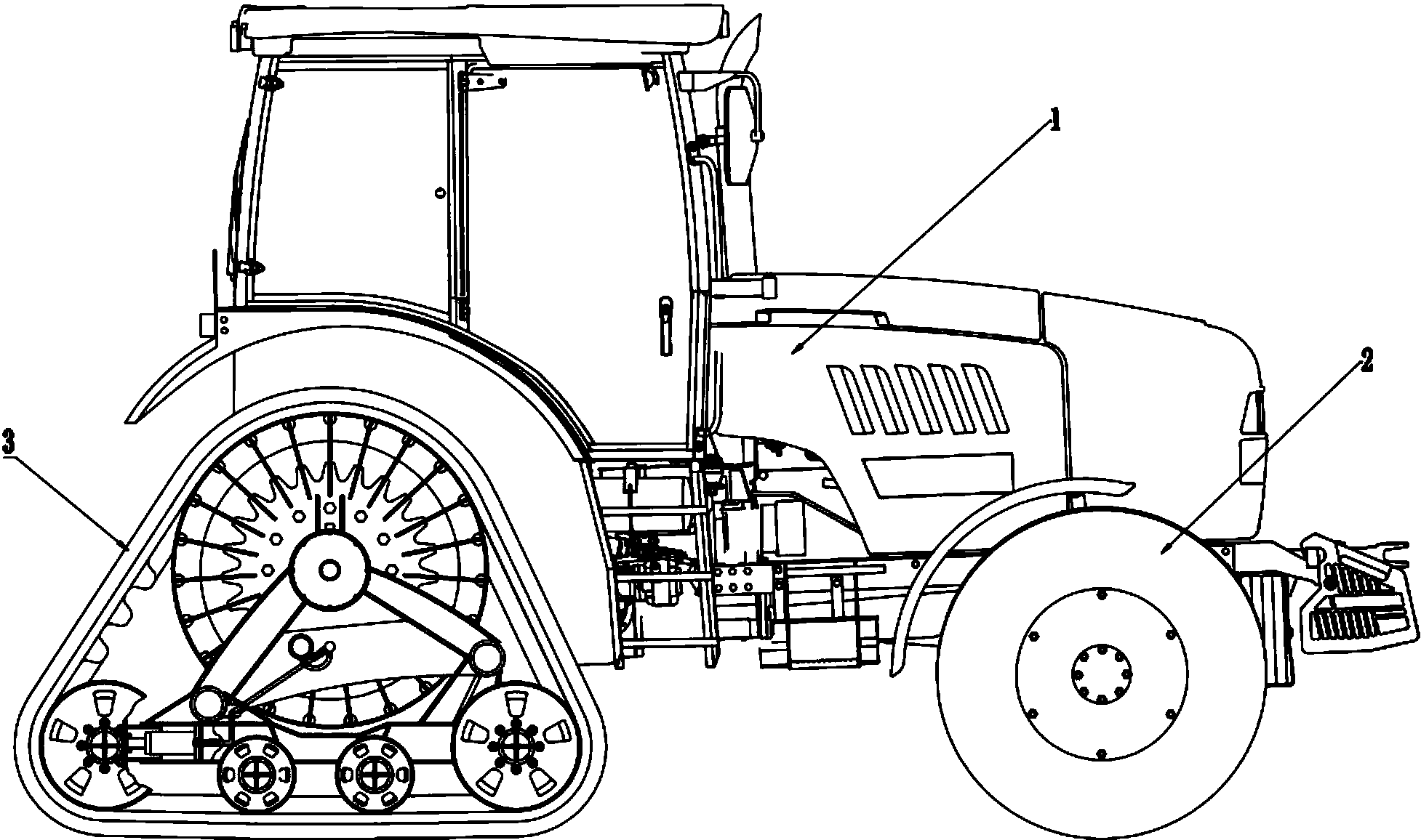 cn108263502a_一种橡胶半履带式拖拉机在审