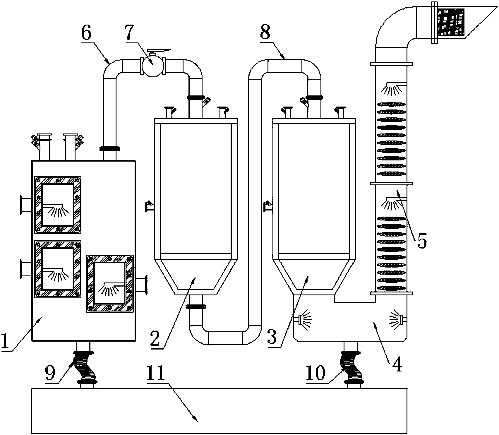 cn108619877a_一种适用于酸性气体,粉尘环境的水洗喷淋装置在审