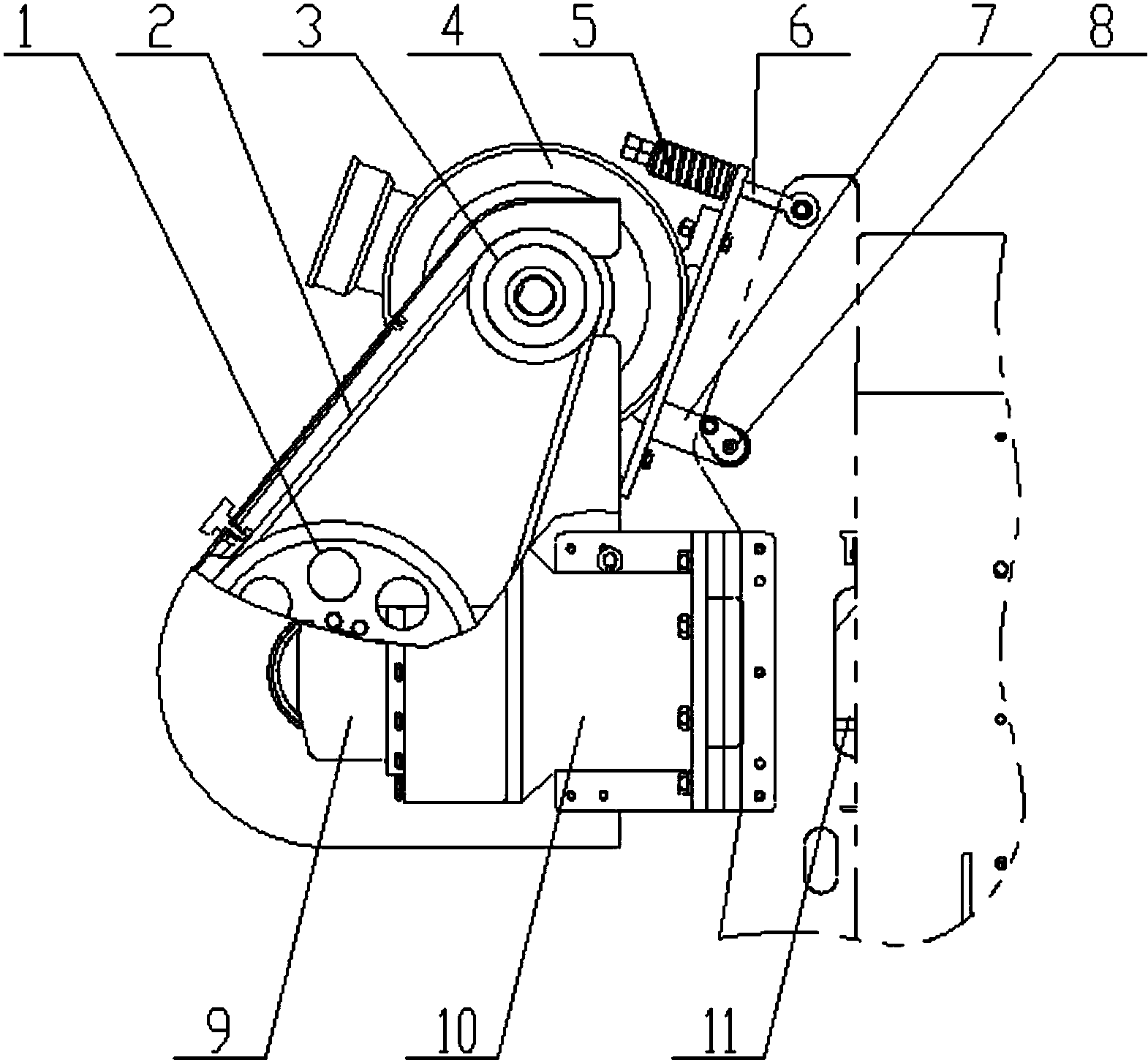 cn108626333a_一种皮带自张紧装置在审