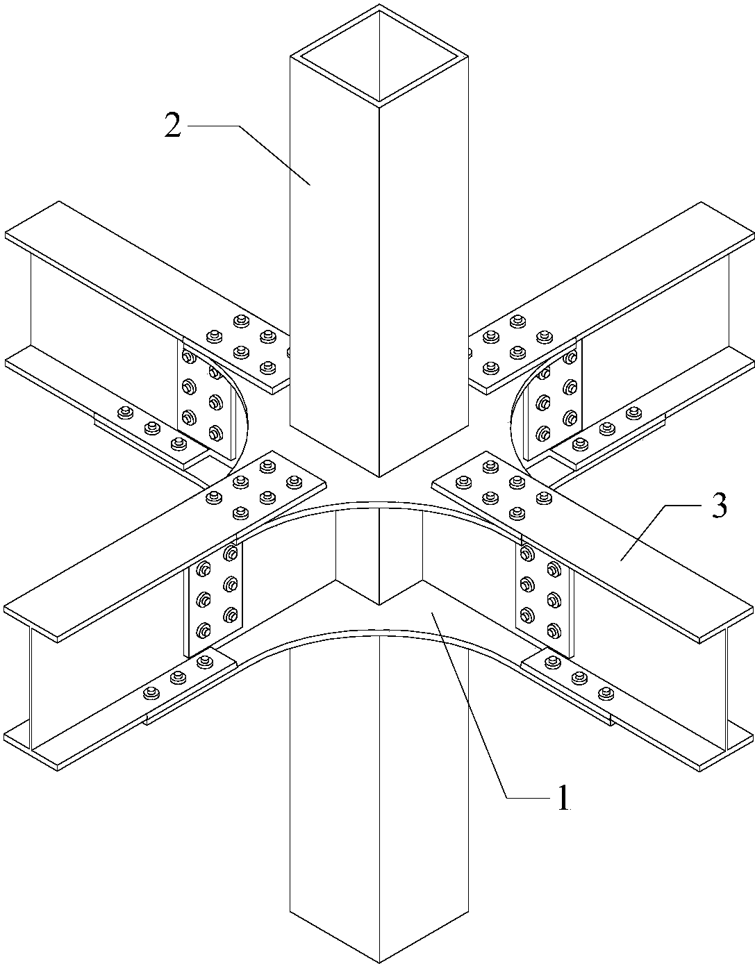 cn108867872a_一种用于钢结构梁柱刚性连接的节点结构及其制作方法