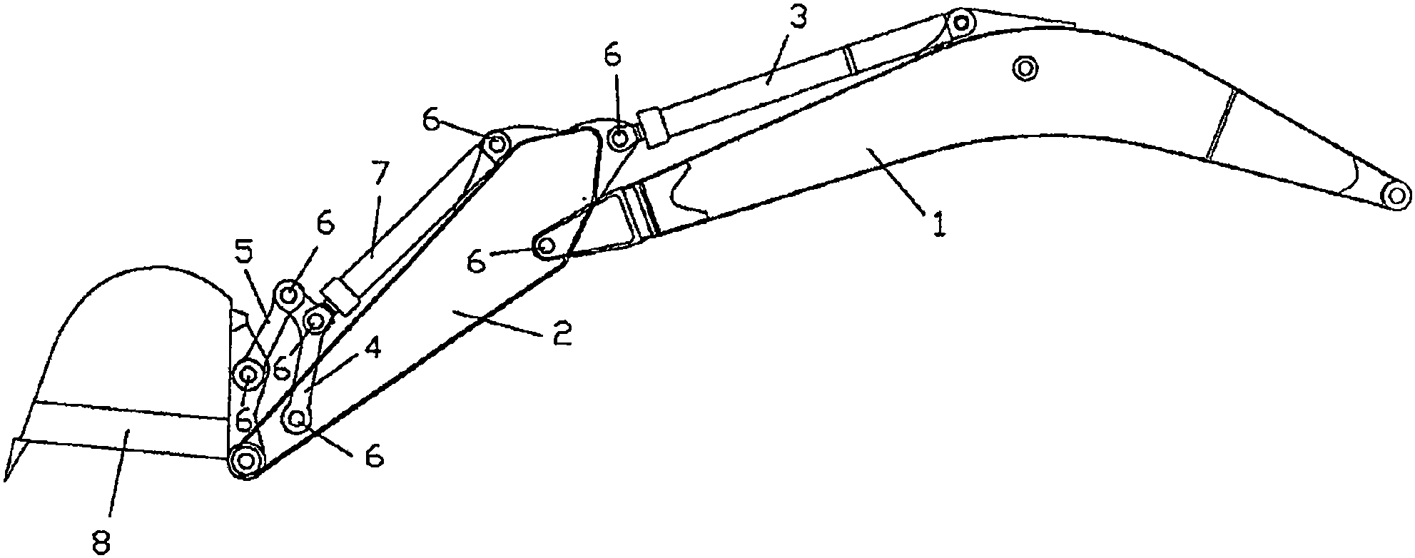 cn108915003a_挖掘机的铲斗摇臂机构在审