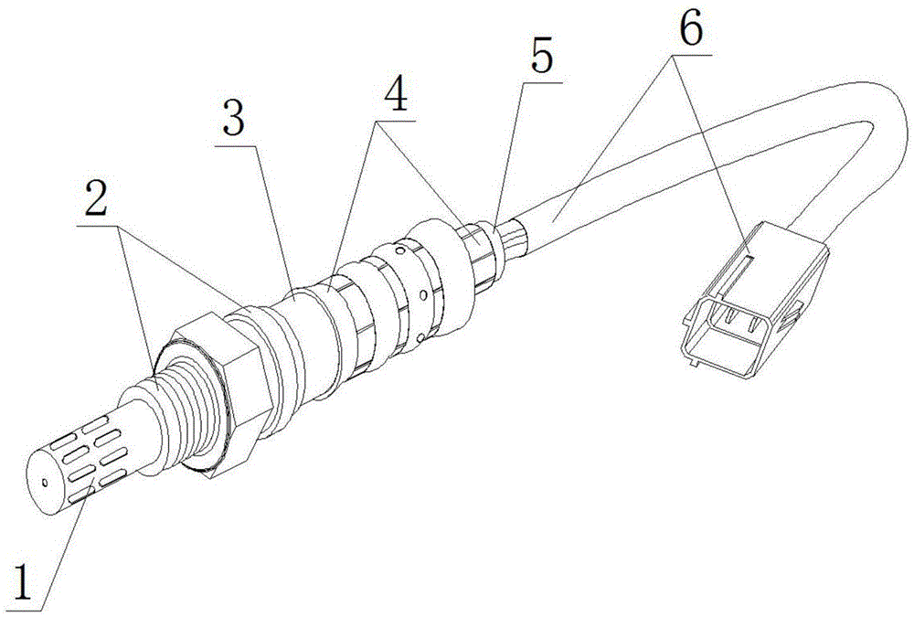 cn109212000a_一种端扣外卡四热压连体氧传感器在审