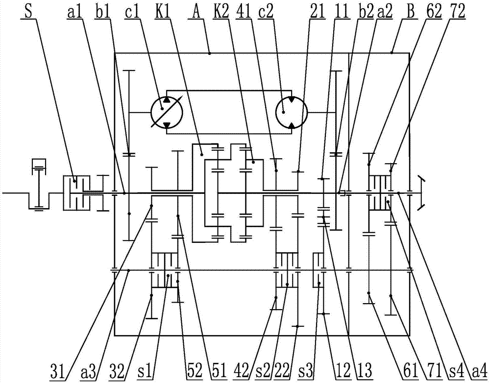 cn109296724a_双行星五段式液压机械无级变速器在审