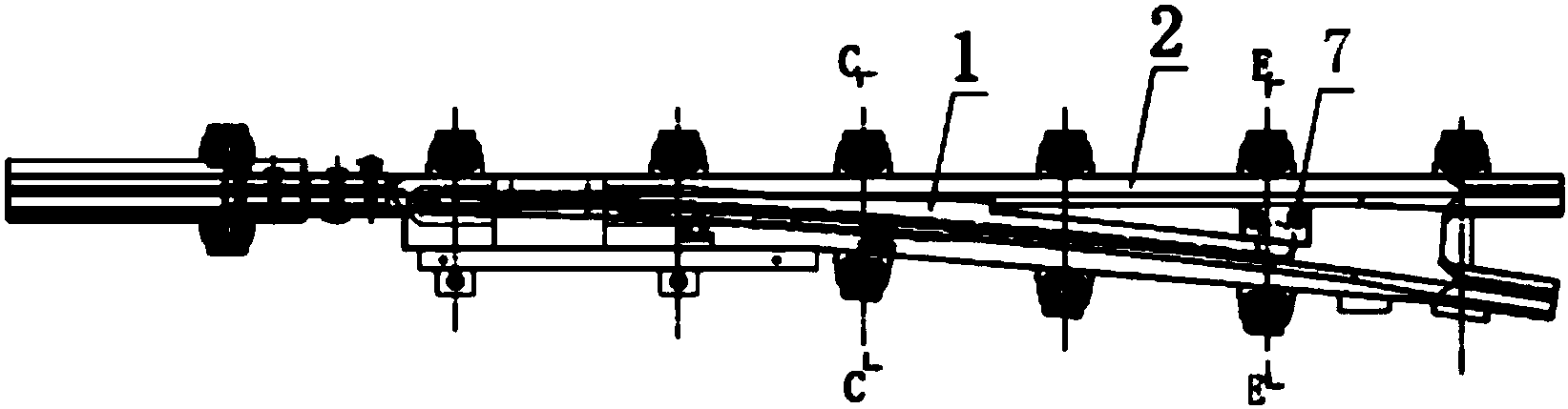 cn109338824a_有轨电车梳状道岔直股转辙器尖轨跟端连接结构在审