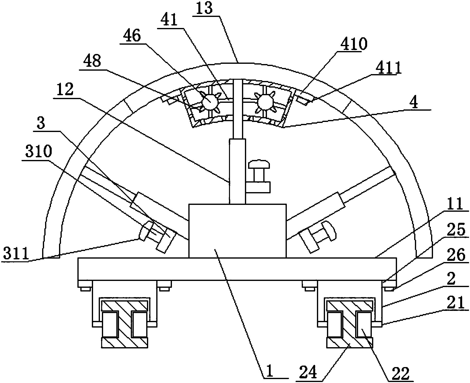 cn109339826a_一种隧道台车模板整体式自动调节装置在审