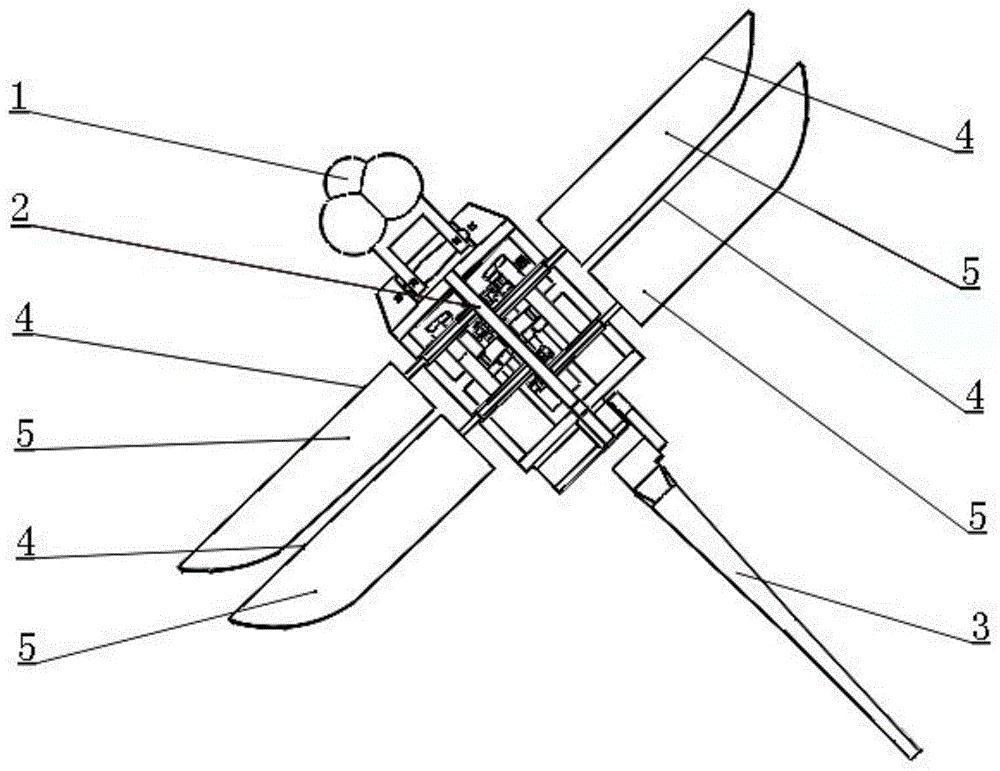 cn110203388a_一种微型仿蜻蜓双扑翼飞行器在审