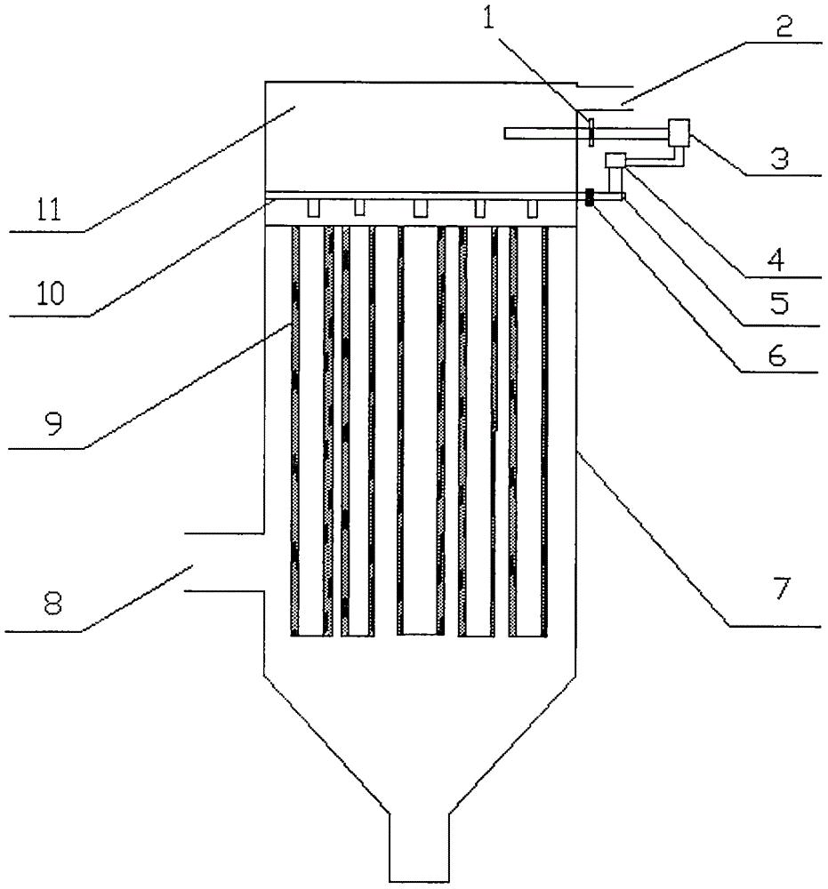 cn110613988a_一种压缩高温烟气净气反吹灰布袋除尘器在审