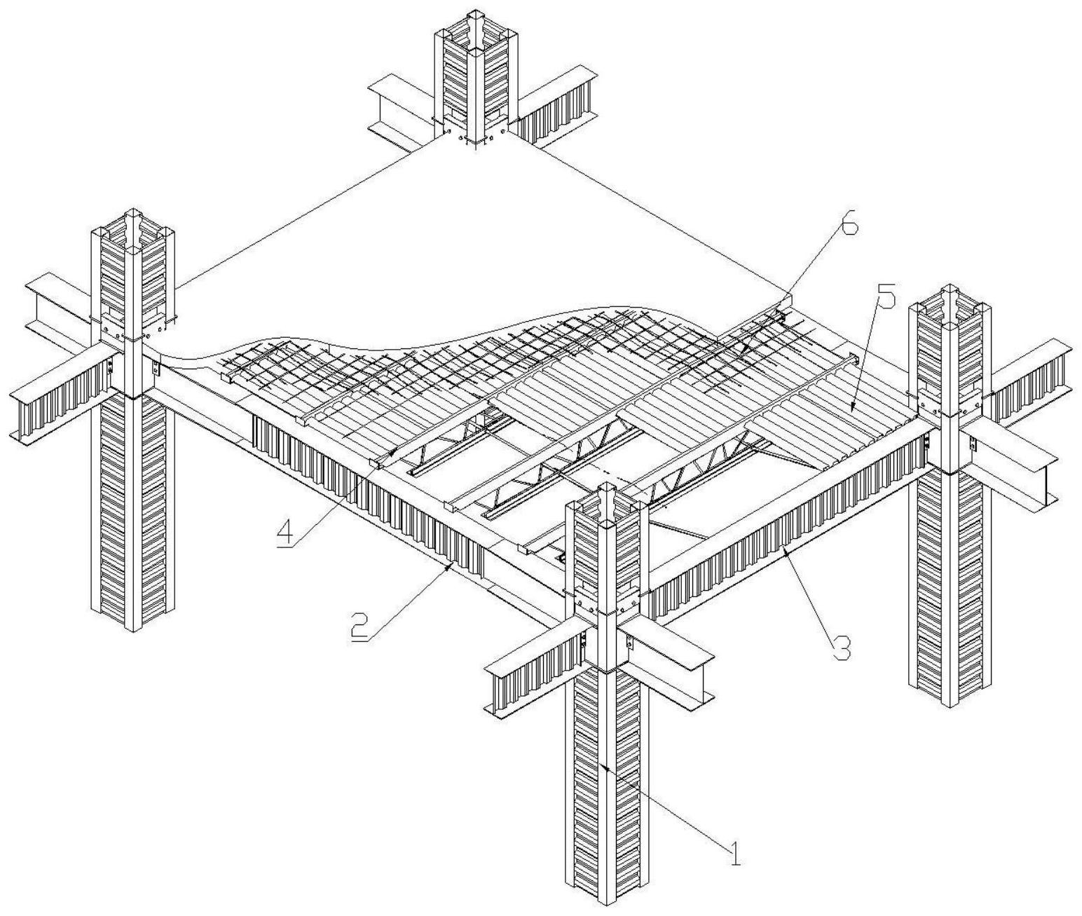 cn111206680a_一种组合楼盖框架结构建筑系统在审