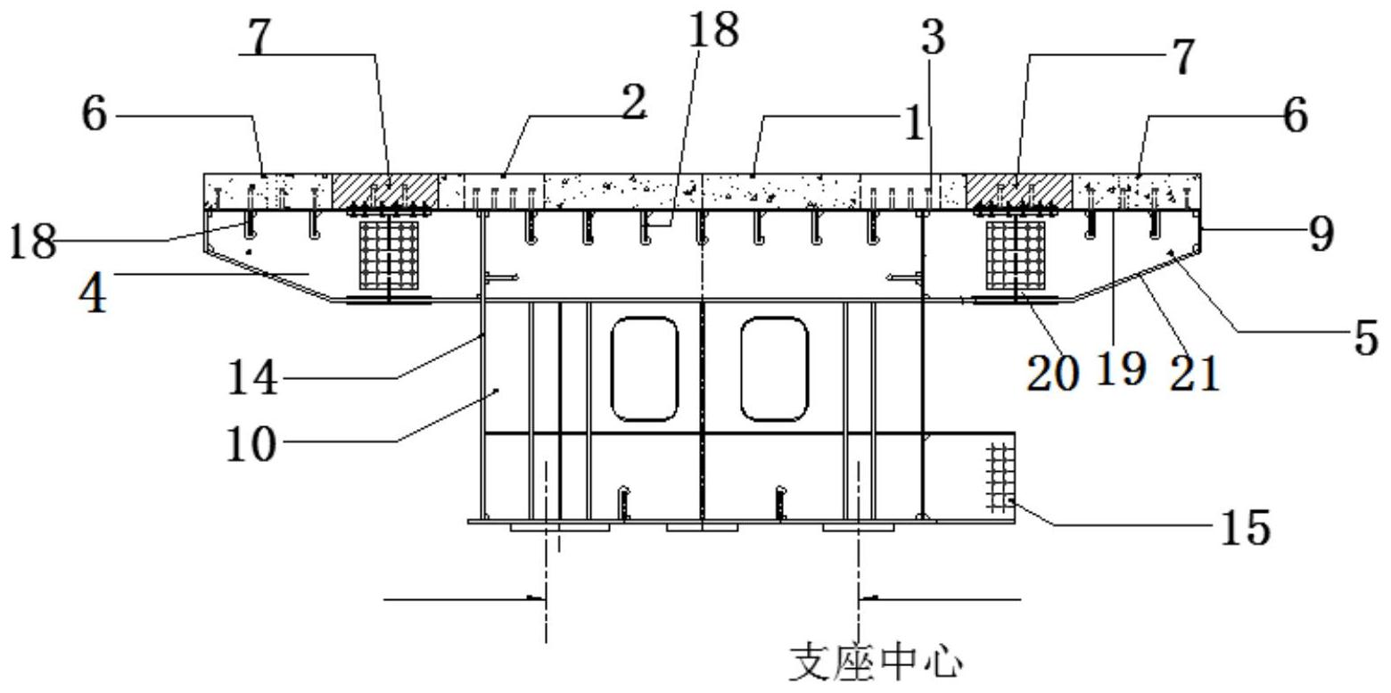 一种铁路常用跨度应急抢修简支钢混结合梁