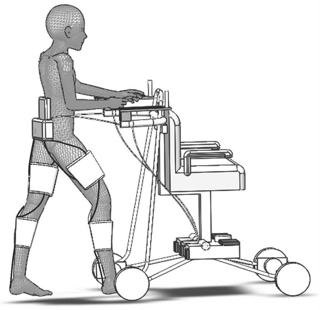 一种柔性下肢外骨骼与助行器共融康复助力方法及装置