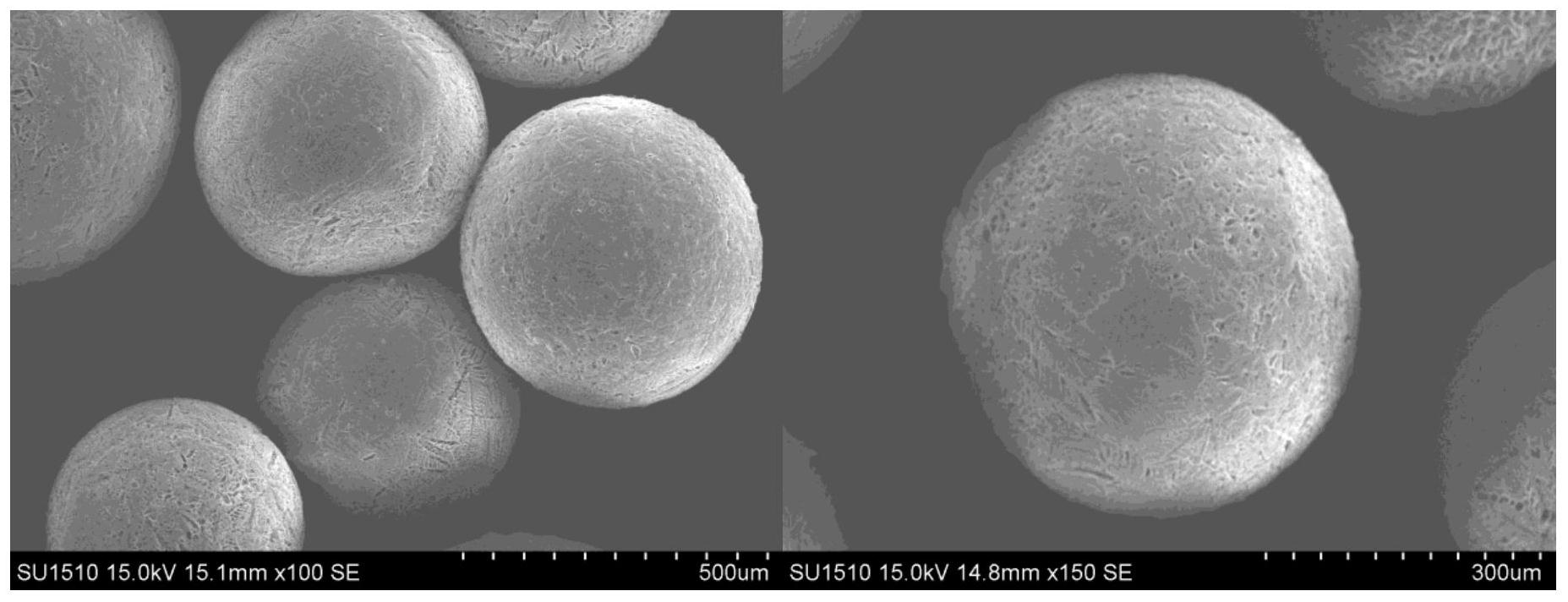 一种固体微球及其制备方法和应用