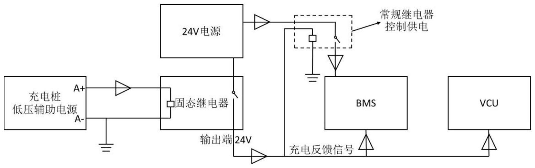 低压辅助电源12v24v充电桩自适应充电电路系统