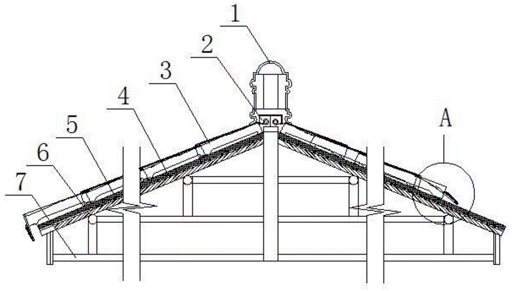 一种新型古式建筑屋面瓦片装配式结构