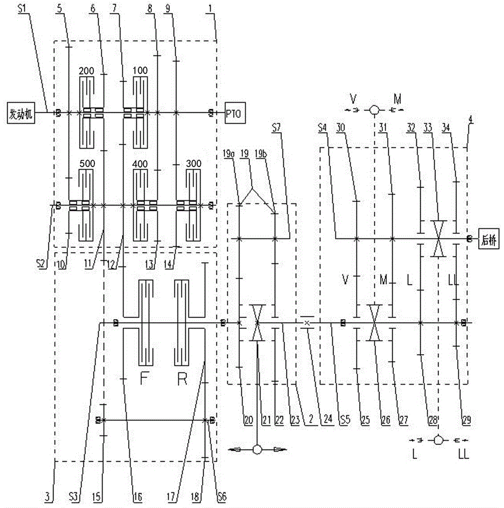 cn112664624a_一种40f 40r动力换挡拖拉机变速箱在审