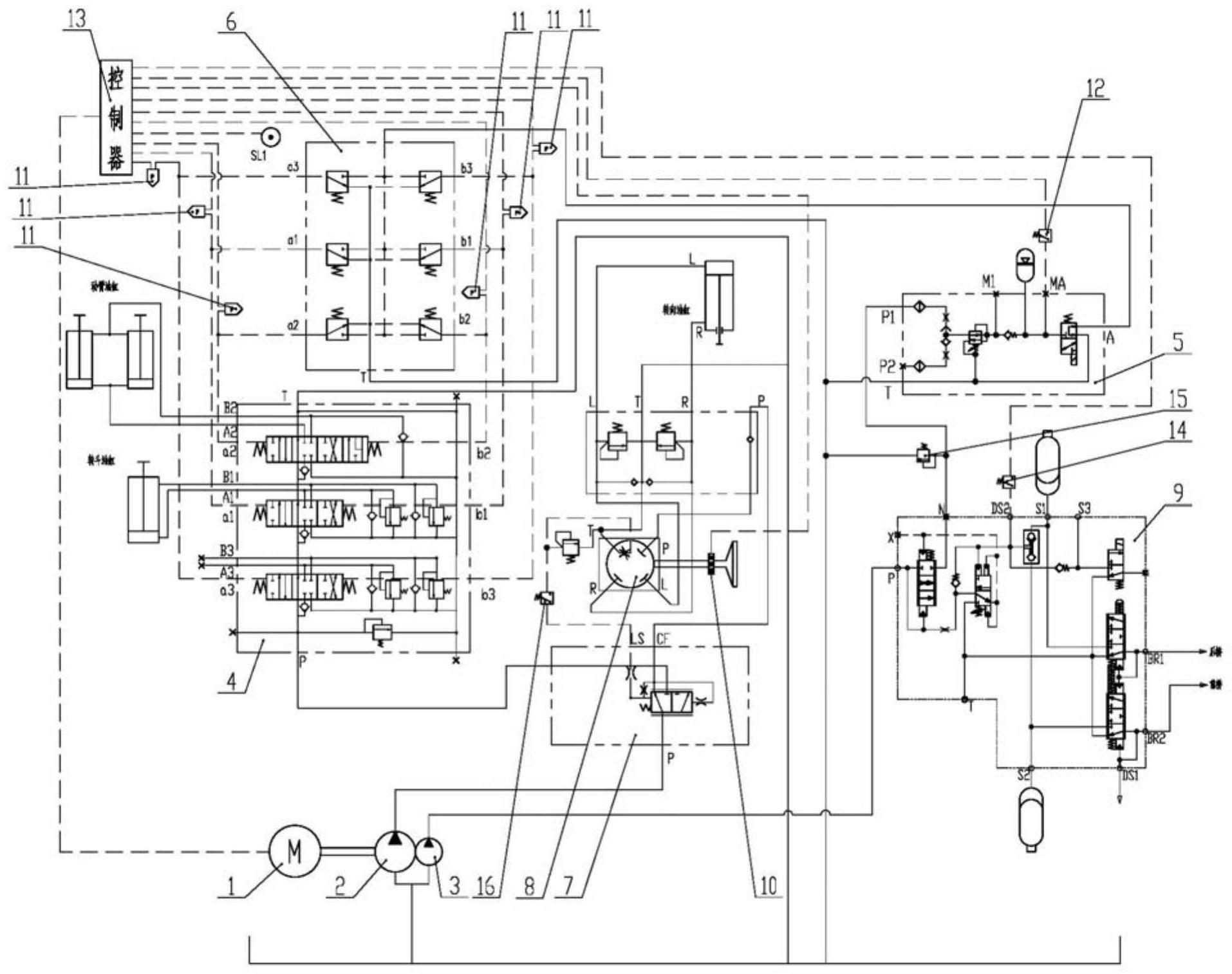 一种纯电动装载机液压控制系统及控制方法