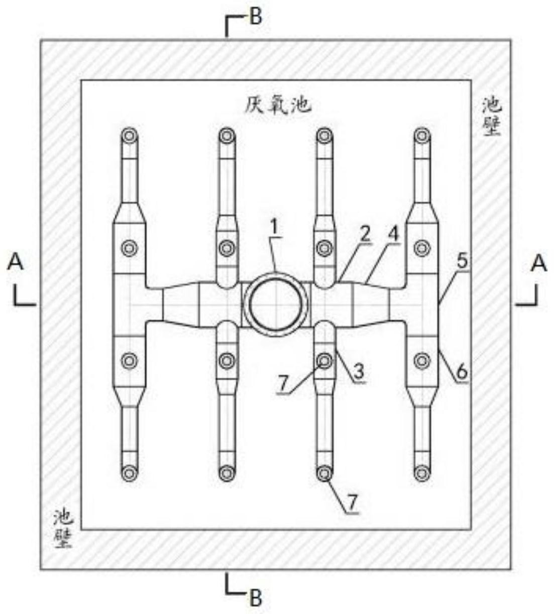 升流式小阻力防堵塞厌氧布水器及其工艺方法