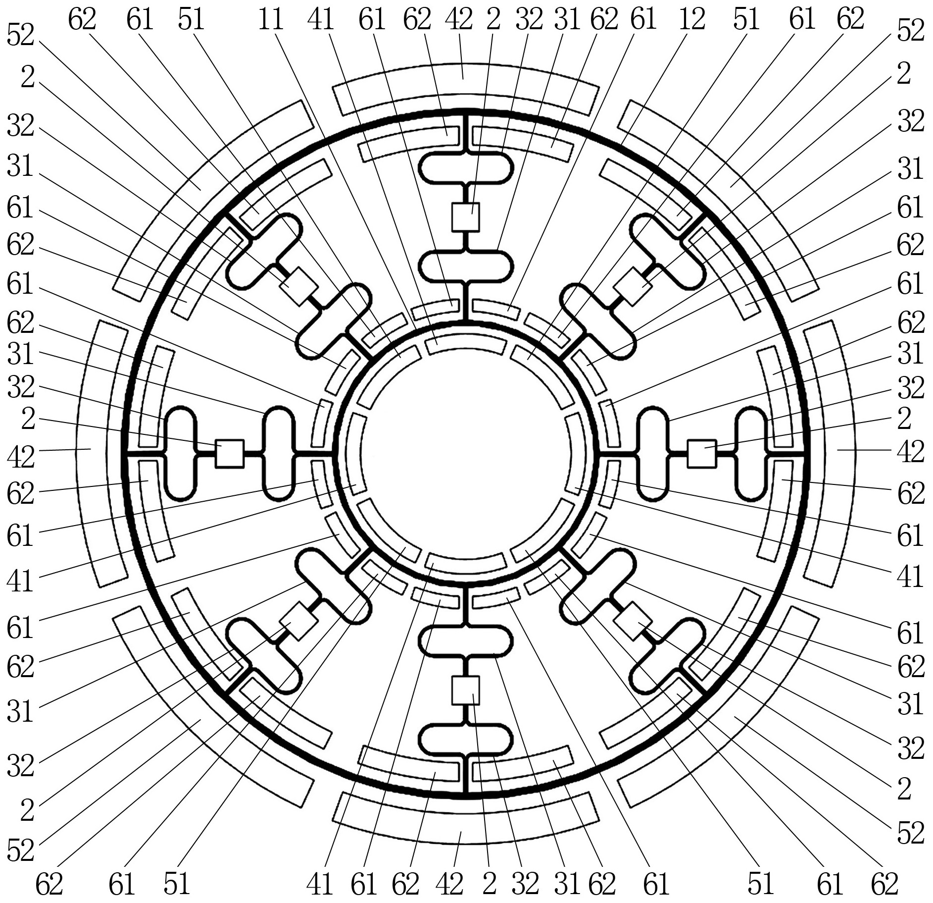 cn112857352a_一种具有良好抗冲击性能的冗余双环式微机械陀螺结构在