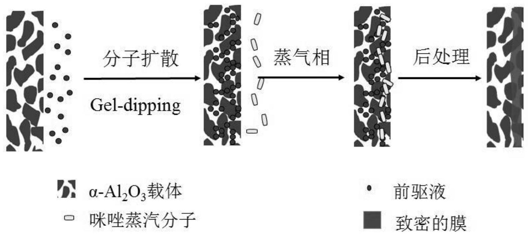 一种孔内成膜合成zif67膜的制备方法