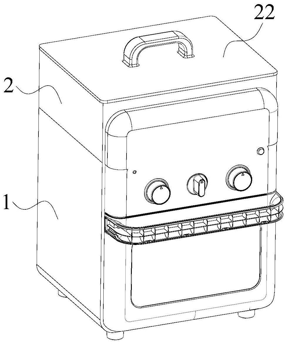 一种具有清洗功能和杀菌消毒功能的多功能烤箱