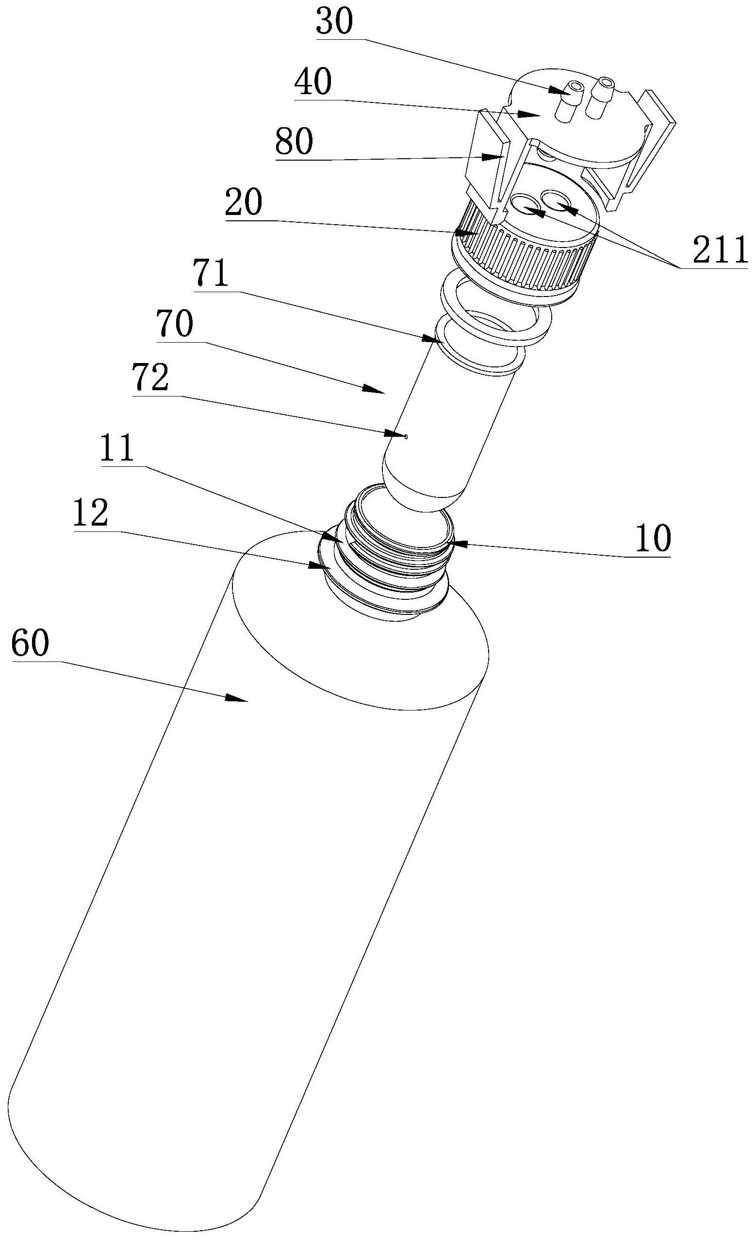 cn113148414a_一种卡扣式瓶盖连接结构及使用其的起泡液存储瓶