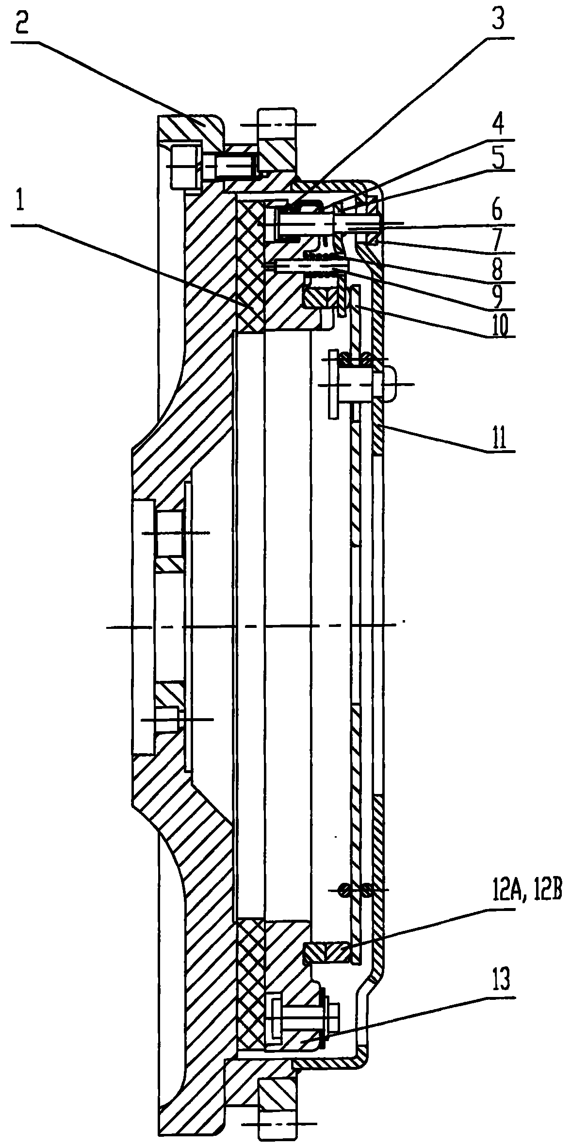 cn1904403a_自动补偿式膜片弹簧离合器失效