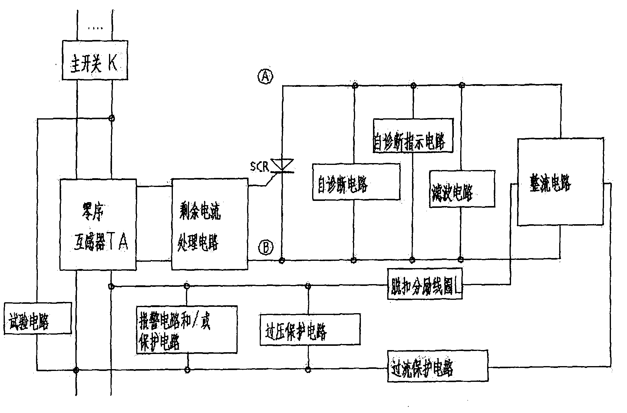 具有自诊断功能的剩余电流动作保护器