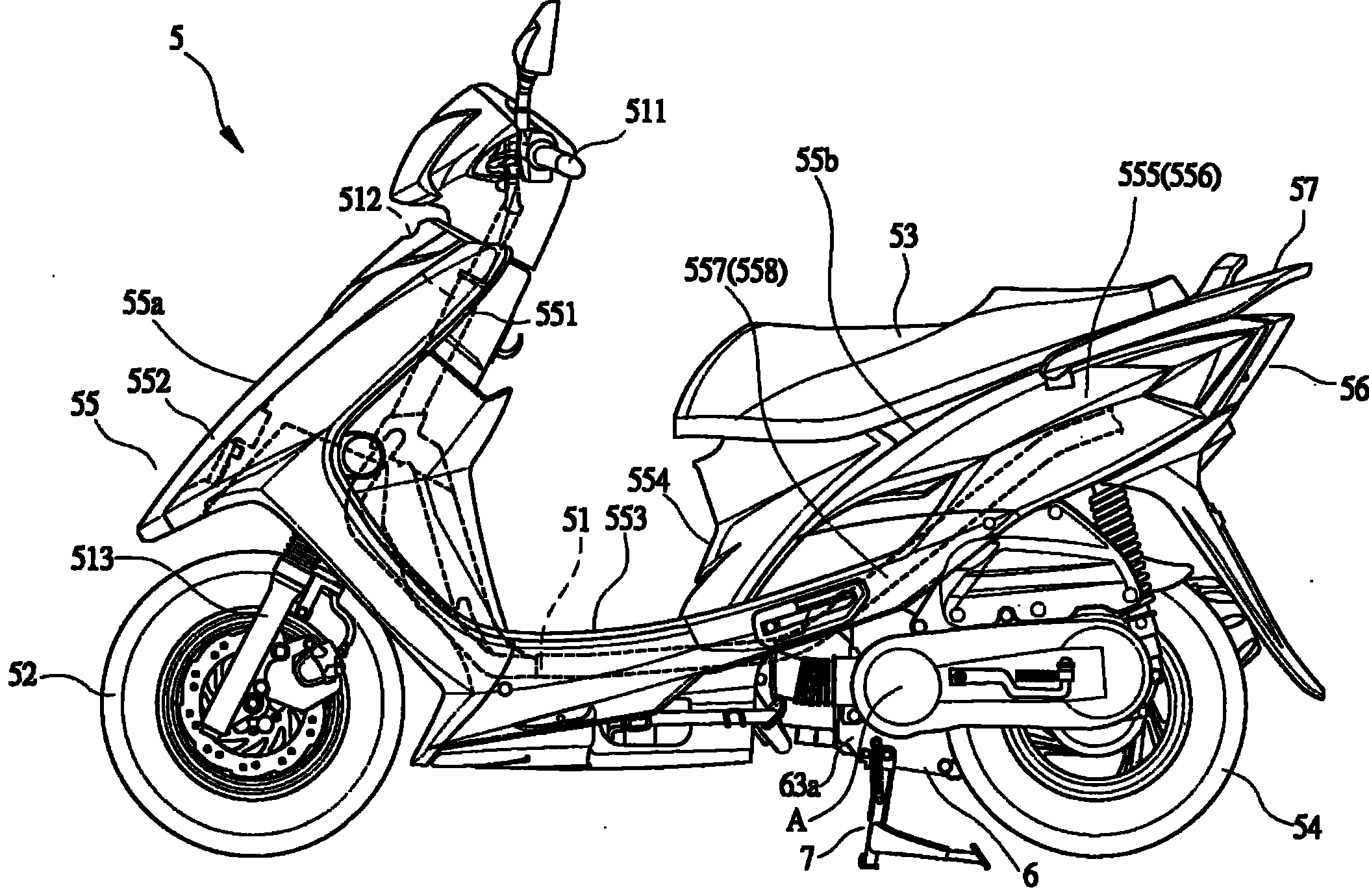 摩托车主脚架结构
