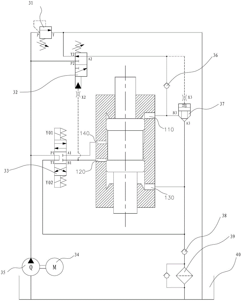 cn102661297b_一种数控转塔冲床的液压系统及其工作方法有效