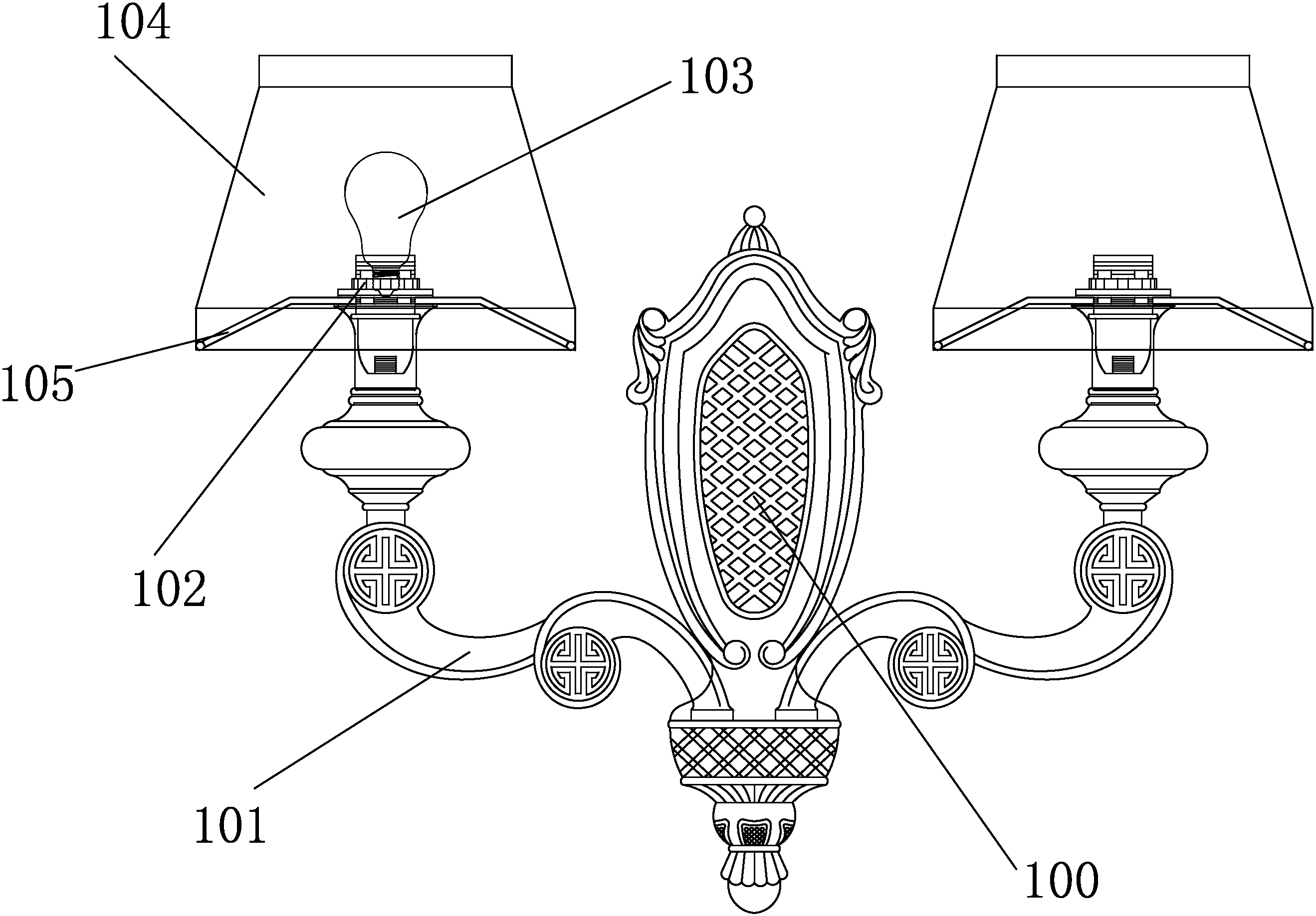 cn105255144b_一种复古欧式壁灯有效