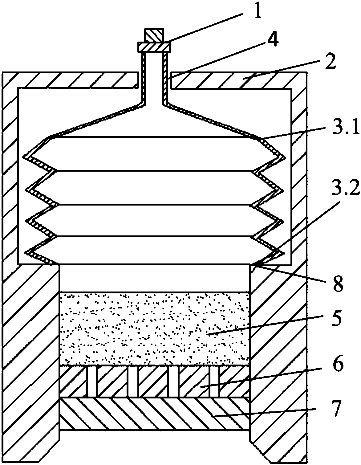 cn105506757b_一种具有压力调节功能的柱形结构纺丝组件及纺丝箱体