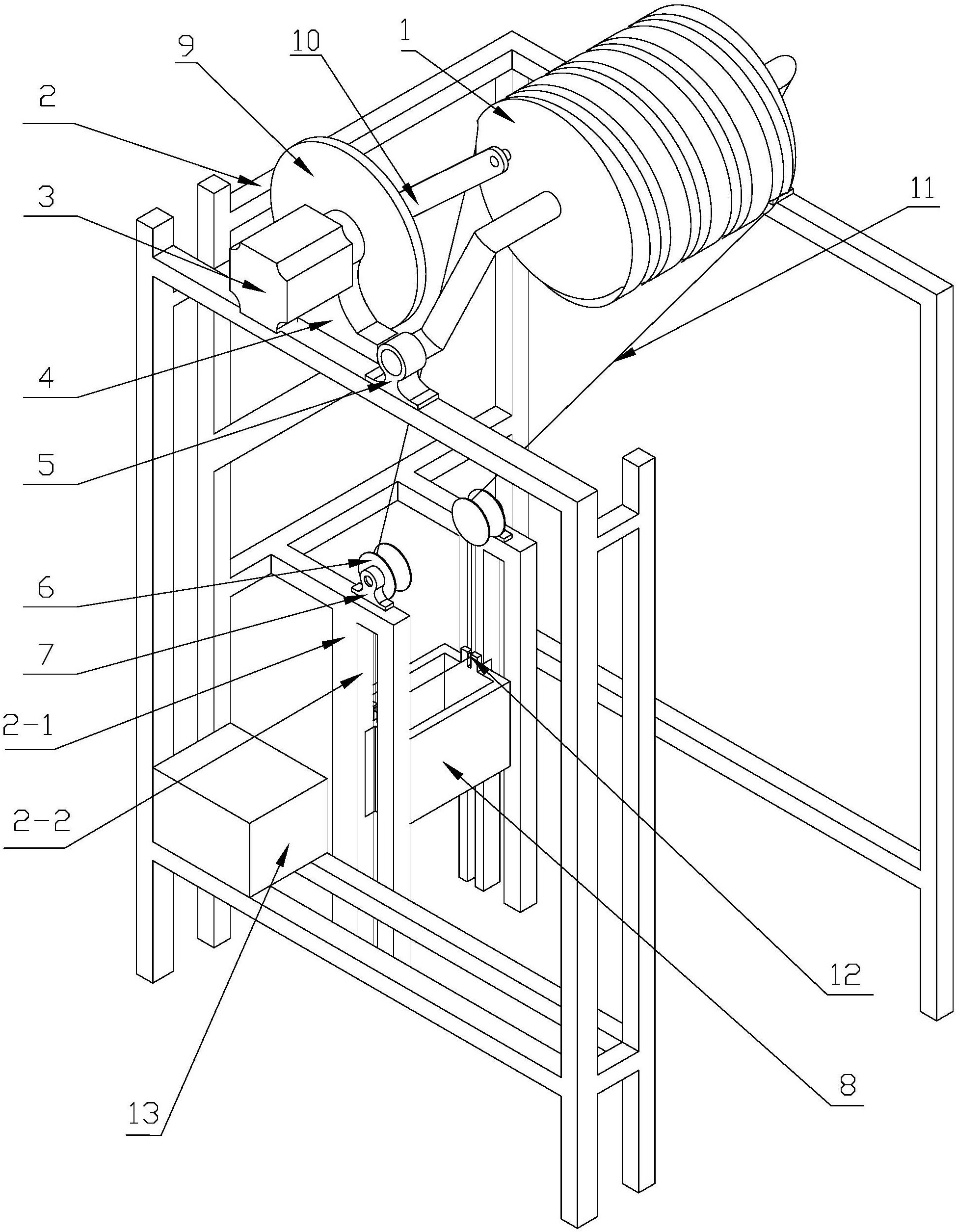 cn105675415b_一种弓形电梯曳引钢丝绳疲劳试验机有效